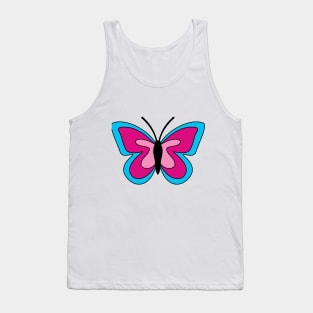 Pink Magenta Blue Butterfly Tank Top